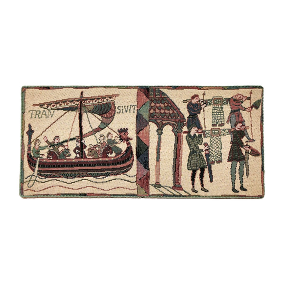 Traditional Tapestries Bayeux Tapestry Wall Plaque Textile Art Middle Ages ~6x13 - Picture 1 of 16